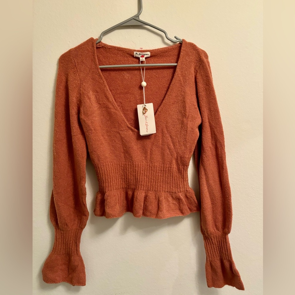 For Love and Lemons Peplum Sweater